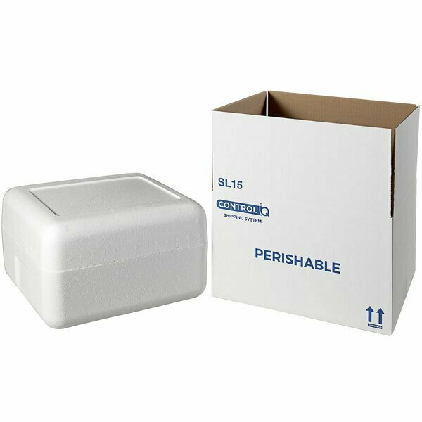 Plastilite Insulated Shipping Box with Foam Cooler 12 1/4'' x 10 7/8'' x 6'' - 1 1/2'' Thick 451SL15CPLT